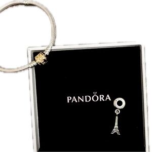 PANDORA CHARM • Eiffel Tower Dangle Charm • Silver